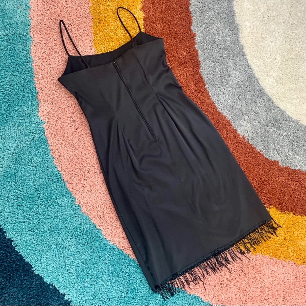 VINTAGE Little Black Dress Beaded Hem | C14 - Picture 10 of 13